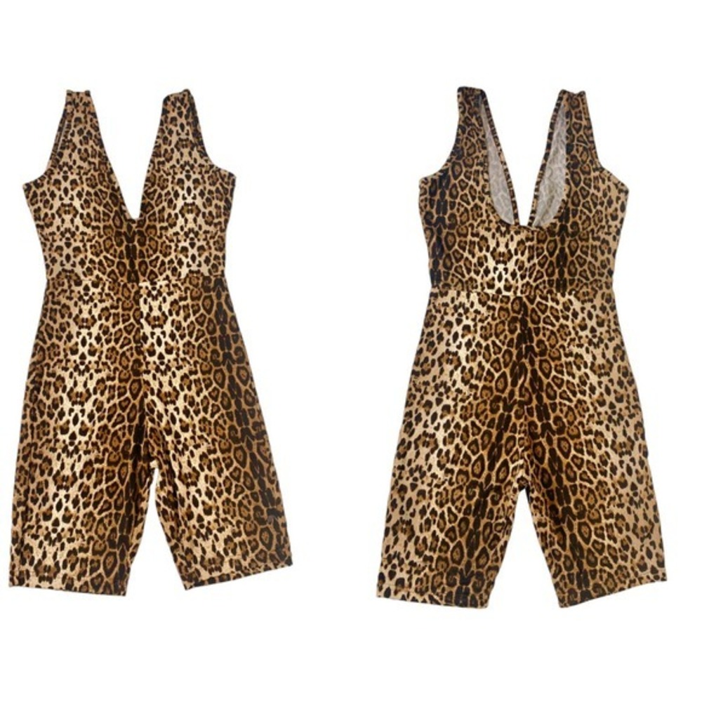 Bundle of 2‎ Animal Print. Mini Dress Size 10 & Leopard print Jumpsuit Small - Picture 11 of 13